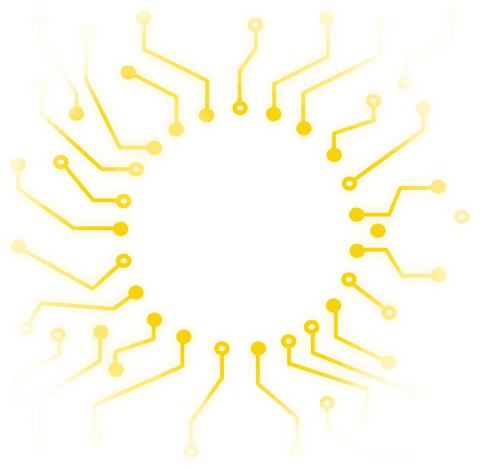 yellow abstract sun-like digital pattern on transparent background - Download Free Stock Videos Pikwizard.com