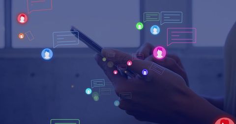 Social Media Communication Interface on Smartphone - Download Free Stock Images Pikwizard.com