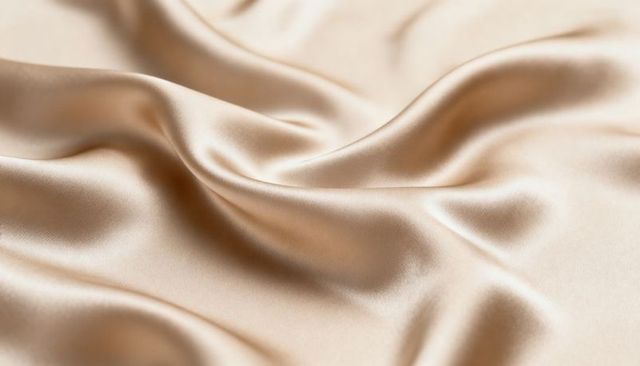 Champagne satin flowing with soft folds and shimmering sheen for luxury backgrounds