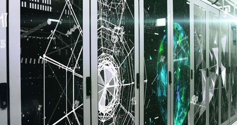 Futuristic Data Connections over Modern Computer Servers - Download Free Stock Images Pikwizard.com