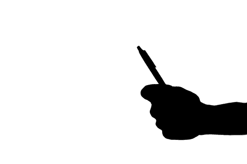 Hand holding pen open transparent design for business concepts