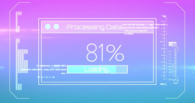 Futuristic Data Processing Loading Screen with Progress Bar - Download Free Stock Images Pikwizard.com