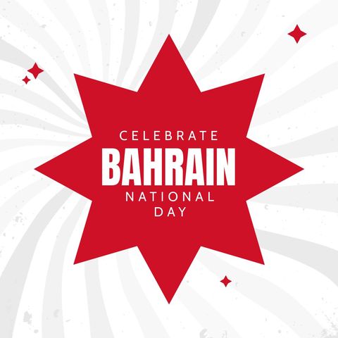 bahrain national day celebration banner with star motif - Download Free Stock Templates Pikwizard.com