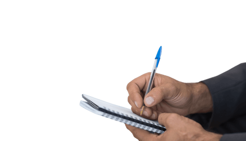 transparent close up of hands writing in spiral notebook - Download Free Stock Videos Pikwizard.com
