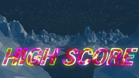 High Score Animation in Futuristic Virtual Space