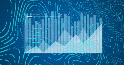 Digital Data Visualization with Dynamic Topography Background