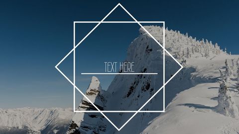 Winter Wonderland Template Featuring Snowy Mountain Peaks