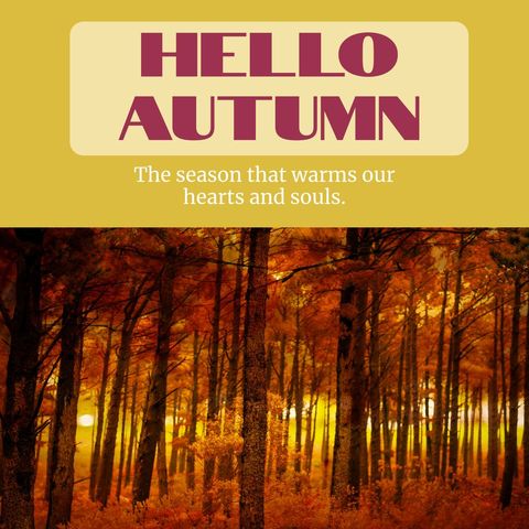 Enchanting Autumn Forest with Inspiring Text - Download Free Stock Templates Pikwizard.com