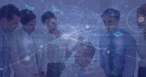 Global Business Technology Vision with Diverse Team and Digital Elements