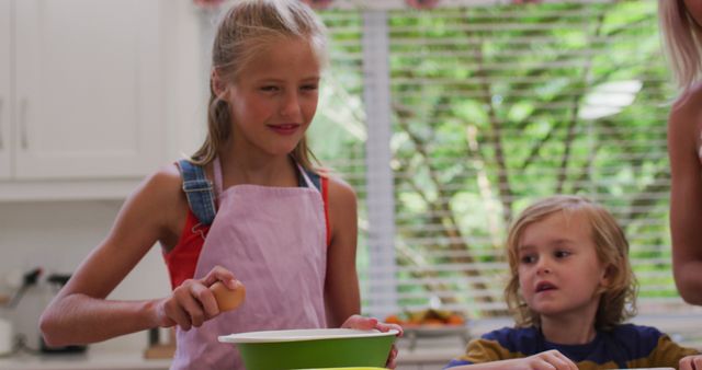 Kids Baking in Bright Kitchen During Daytime - Download Free Stock Images Pikwizard.com