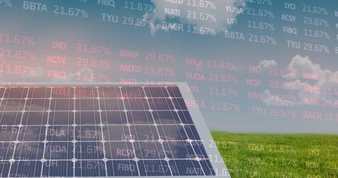 Integration of Solar Energy with Stock Market Data Against Clear Sky - Download Free Stock Images Pikwizard.com