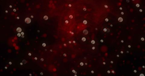 Abstract Red and Black Bokeh with Soft Light Particles