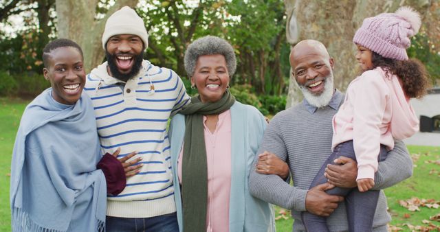 Happy Multigenerational Family Outdoor Portrait in Park - Download Free Stock Images Pikwizard.com