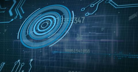 Digital Interface with Data Encoding and Futuristic Display - Download Free Stock Images Pikwizard.com