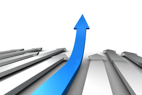 blue arrow leading gray arrows on transparent background - Download Free Stock Videos Pikwizard.com