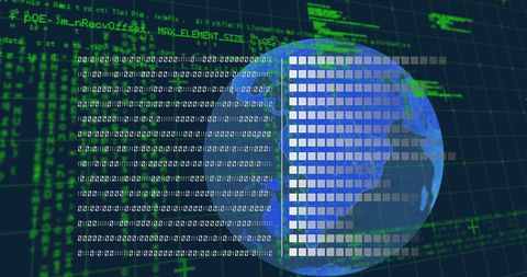 Digital Earth Data Matrix and Code Concept - Download Free Stock Images Pikwizard.com