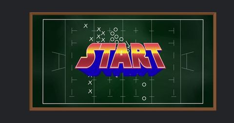 Retro Game Start Over Sports Strategy Diagram