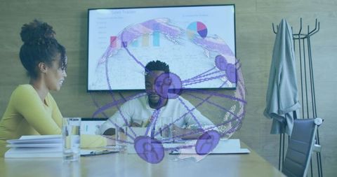 Diverse Colleagues Discussing Global Network Strategies