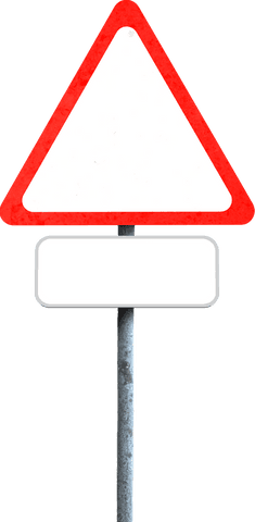 transparent blank triangle road sign for copy space - Download Free Stock Videos Pikwizard.com