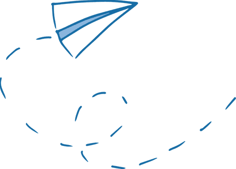 blue paper airplane with dashed trail on transparent background - Download Free Stock Videos Pikwizard.com