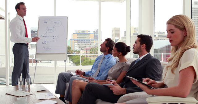 Business Team Attending Corporate Presentation in Modern Office - Download Free Stock Images Pikwizard.com