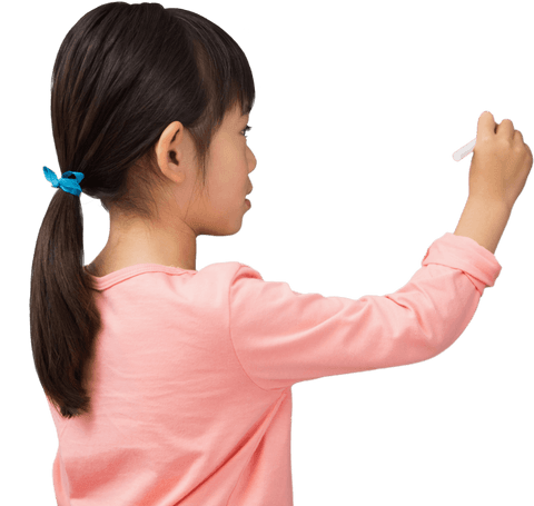 Transparent Background Asian Girl Writing for Education Concept - Download Free Stock Videos Pikwizard.com