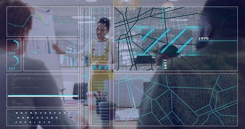 Data Visualization on Transparent Screen in Office Environment