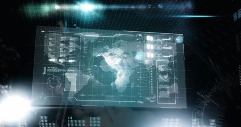 Futuristic Global Data Processing Interface in Digital Environment - Download Free Stock Images Pikwizard.com