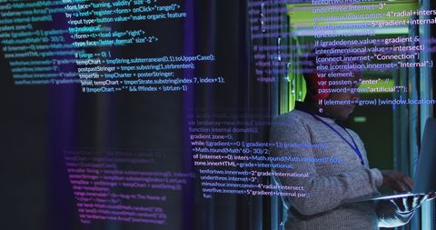 Focused Programmer Analyzing Code in Dimly Lit Tech Environment - Download Free Stock Images Pikwizard.com
