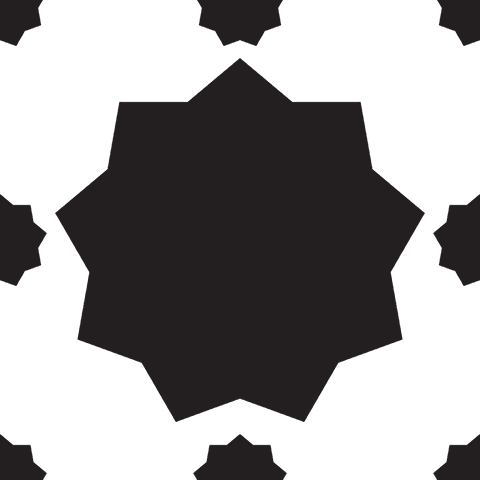 Black geometric pattern on transparent background decoration