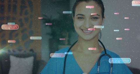 Happy Medical Professional in Digital Healthcare Transformation