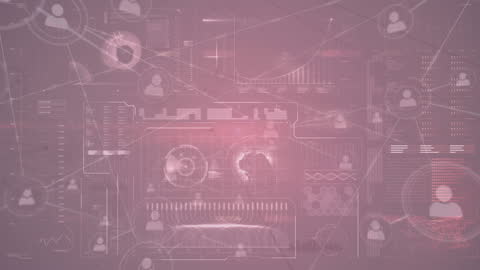 Futuristic Digital Network Overlay Transparency