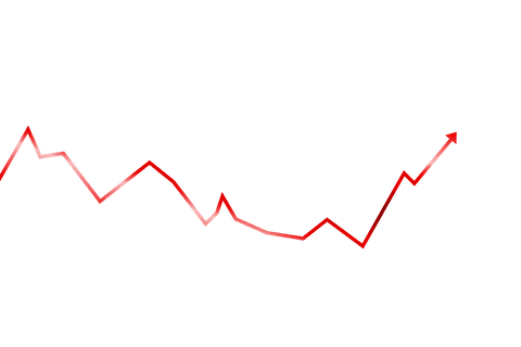 red trend line arrow on transparent background - Download Free Stock Videos Pikwizard.com