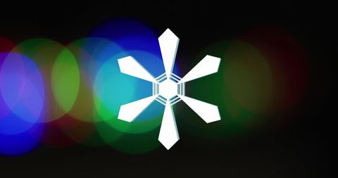 Bokeh Lights and Snowflake for Festive Holiday Season