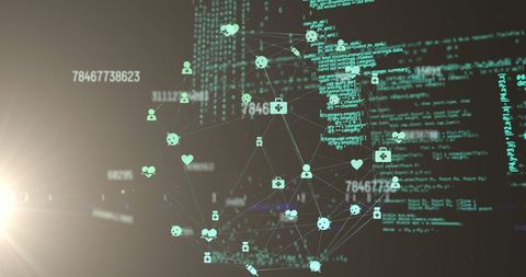 Global Network Connections with Data Symbols - Download Free Stock Images Pikwizard.com