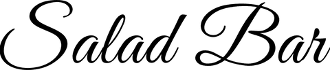 Salad bar text in stylish font transparent design