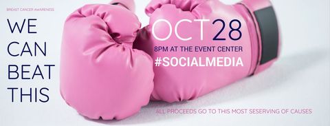 Pink boxing gloves symbolizing breast cancer awareness and empowerment