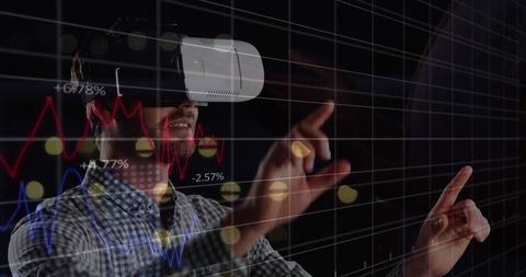 Businessman Using VR for Financial Data Analysis and Technology - Download Free Stock Images Pikwizard.com