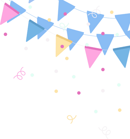 Pastel Pennant Banners with Confetti on Transparent Background - Download Free Stock Videos Pikwizard.com
