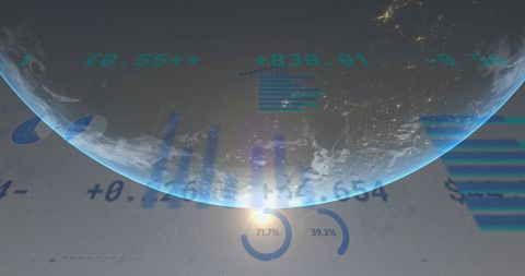 Digital Data Streams Surrounding the Planet Earth