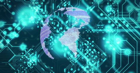 Futuristic Digital World with Circuit Board Elements - Download Free Stock Images Pikwizard.com