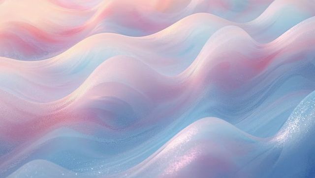 Iridescent Pastel Wave Texture – Pearlescent Abstract Background with Shimmering Glow