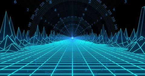 Futuristic Grid and Data Tunnel for Digital Cybersecurity - Download Free Stock Images Pikwizard.com