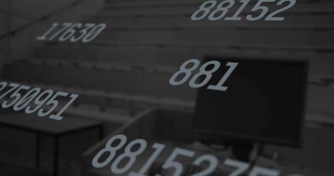 Abstract Numbers Display in Empty University Lecture Hall - Download Free Stock Images Pikwizard.com