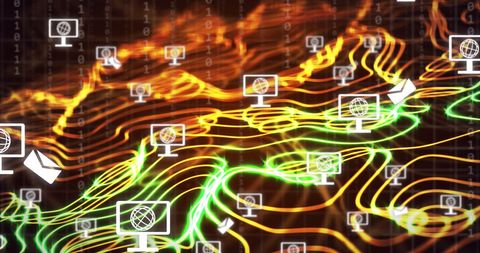 Visualizing Global Network of Data and Technology - Download Free Stock Images Pikwizard.com