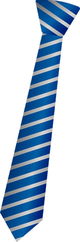 Elegant Blue Necktie with Silver Stripes on Transparent Background - Download Free Stock Videos Pikwizard.com