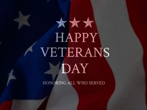 Happy Veterans Day American Flag Background with Patriotic Message - Download Free Stock Templates Pikwizard.com