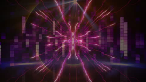 Vibrant Pink Waves Tidal Through Futuristic Digital Dance Floor