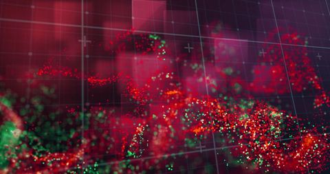 Abstract Digital Waves with Particle Motion - Download Free Stock Images Pikwizard.com