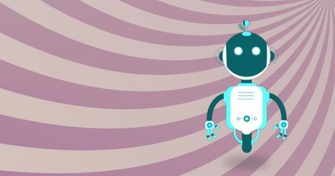 AI Chat Bot on Colorful Striped Background for Tech Innovations - Download Free Stock Images Pikwizard.com